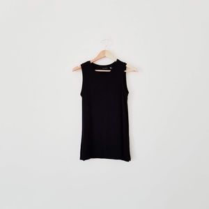 WILLI SMITH Black Sleeveless Tunic Top, Size S